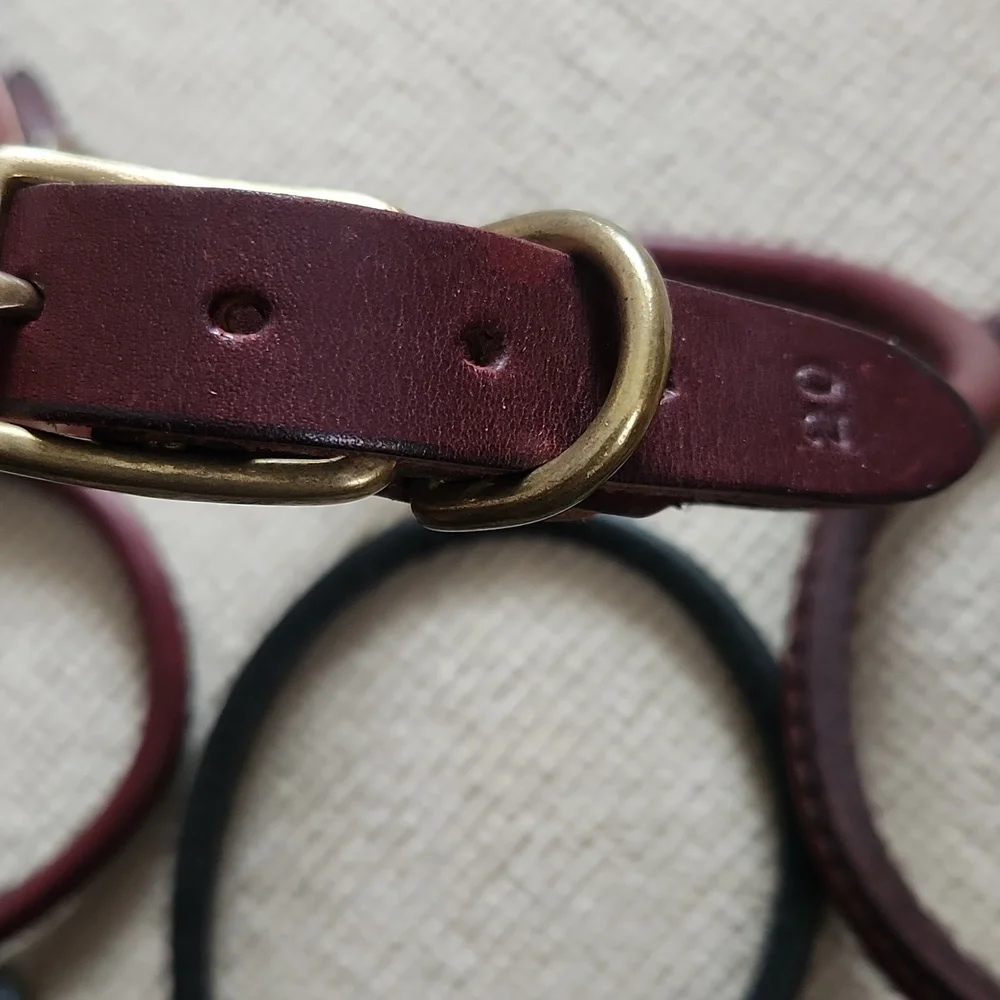 Lot Of Leather Dog Collars -